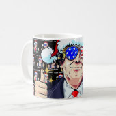 Santa Trump Weihnachten wieder großartig Weihnacht Kaffeetasse (Vorderseite Links)