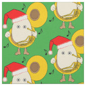 Santa Tuba Player Egghead Stoff (Nahaufnahme)