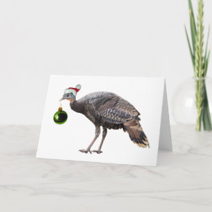 Santa Turkey Card Feiertagskarte