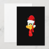 Santa Turkey Gesicht Merry Thanksmas Happy Thanksg Einladung (Vorne/Hinten)
