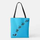 Santa Turquoise Tote Bag Tasche (Rückseite)