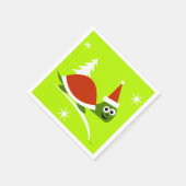 Santa Turtle Christmas Paper Party Napkins Serviette (Ecke)