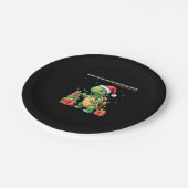 Santa Turtle Christmas Ugly Sweater Funny Holiday Pappteller (Schrägansicht)