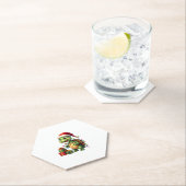 Santa Turtle Christmas Ugly Sweater Funny Holiday Untersetzer (Vor Ort)