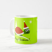 Santa Turtle Frohe Weihnachtscoffee Cup Tasse (Vorderseite Links)