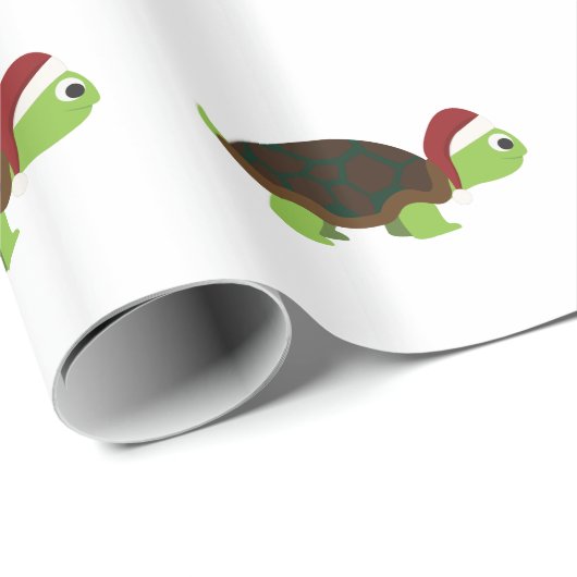 Santa Turtle Geschenkpapier (Rolleneckpunkt)