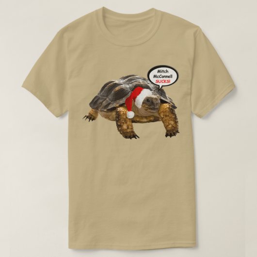 Santa Turtle hasst Mitch McConnell T-Shirt (Design vorne)