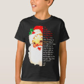 Santa Twas The Night Before Christmas Matching Paj T-Shirt (Vorderseite)