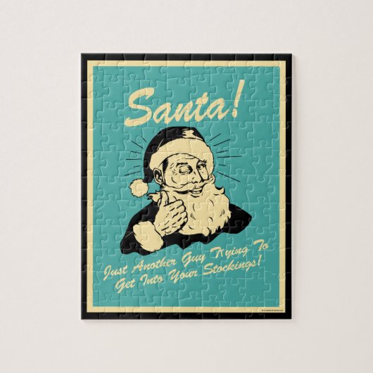 Santa! Typ versuchen, in Ihre Strümpfe zu kommen Puzzle (Vertikal)