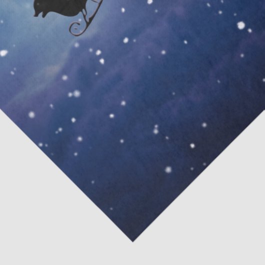 Santa über dem Mondgewebe Seidenpapier (Detail)