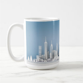 Santa über New York City Weihnachtstasse Kaffeetasse