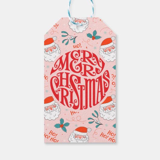 Santa überall drucken Joful Greetings Collection Geschenkanhänger (Rückseite)