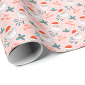 Santa überall drucken Joful Greetings Collection Geschenkpapier (Rolleneckpunkt)
