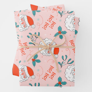 Santa überall drucken Joful Greetings Collection Geschenkpapier Set