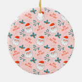 Santa überall drucken Joful Greetings Collection Keramik Ornament (Hinten)