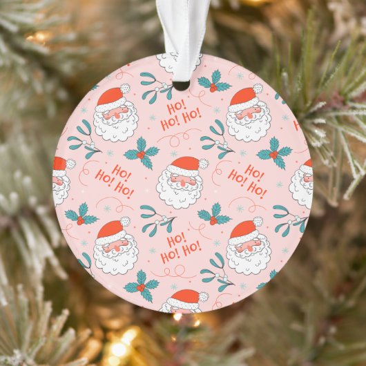 Santa überall drucken Joful Greetings Collection Ornament (Baum)