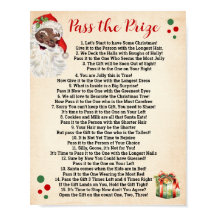 Santa Übergib das Preisgedicht Weihnachts-Spiel-Sc