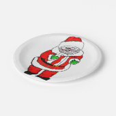 SANTA ÜBERPRÜFT SEINE LISTE PAPPTELLER (Schrägansicht)