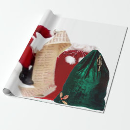 Santa überprüft seine Liste Wrapper Geschenkpapier