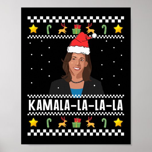 Santa Ugly Christmas Sweater Meme Poster (Vorne)