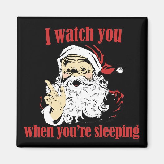 Santa Uhren Sie schlafen Magnet (Vorne)