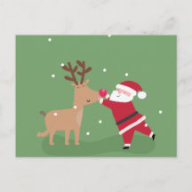 Santa umarmt Rudolph