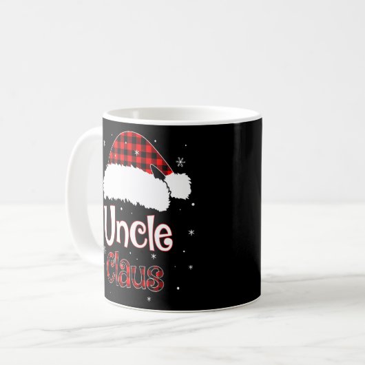 Santa Uncle Claus Red Kariert Family Pajamas Chris Kaffeetasse (Vorderseite Links)