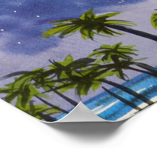 Santa und Alligator Poster (Ecke)