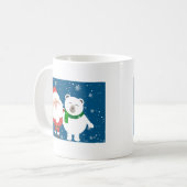 Santa und Bär Kaffeetasse (Vorderseite Links)