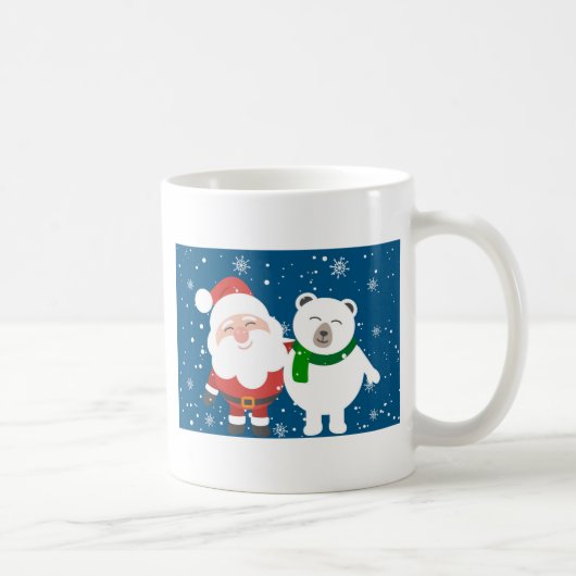 Santa und Bär Kaffeetasse (Rechts)