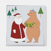Santa und Bär Magnet (Vorne)
