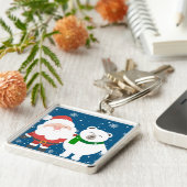 Santa und Bär Schlüsselanhänger (Seite)