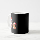 Santa und Capybara Hochglanzjunge Christ Kaffeetasse (Vorderseite Links)