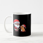 Santa und Capybara Hochglanzjunge Christ Kaffeetasse (Links)