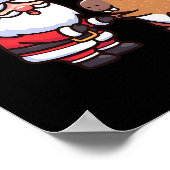 Santa und Capybara Hochglanzjunge Christ Poster (Ecke)