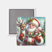 Santa und Companion Magnet (Vorderseite/Rückseite)