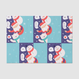 Santa und Crew Seidenpapier