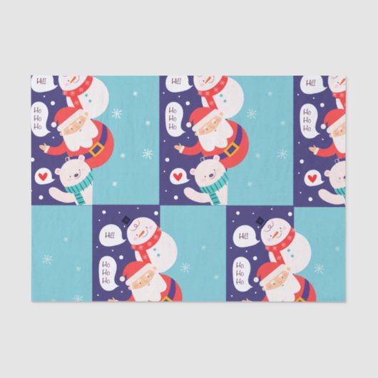 Santa und Crew Seidenpapier (Vorderseite)