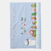 Santa und der Eisbär Geschirrtuch (Vertikal)