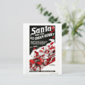 SANTA UND DIE EISENBUNNY POSTCARD FEIERTAGSPOSTKARTE (Stehend Vorderseite)