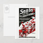 SANTA UND DIE EISENBUNNY POSTCARD FEIERTAGSPOSTKARTE (Vorne/Hinten)