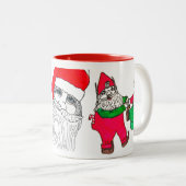 SANTA UND DIE ELVEN-Tasse Zweifarbige Tasse (VorderseiteRechts)