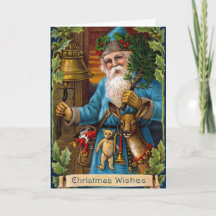 Santa und die Glocke Feiertagskarte