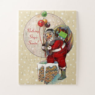 Santa und die Kinder mit dem engen Schornstein Puzzle
