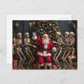 Santa und die Tanzskelette Postkarte (Vorne/Hinten)