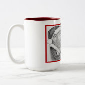 Santa und Eichhörnchen Zweifarbige Tasse (Links)