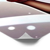 Santa und ein Rentier Poster (Ecke)