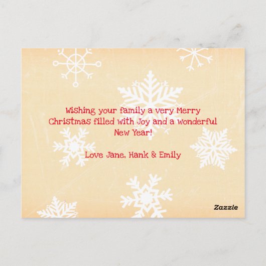 Santa und ein Welpe | Weihnachten Postkarte (Rückseite)