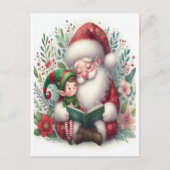 Santa und Elf 3 Postkarte (Vorderseite)