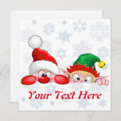 Santa und Elf Niedliche und lustige Charaktere pin (Vorne/Hinten)